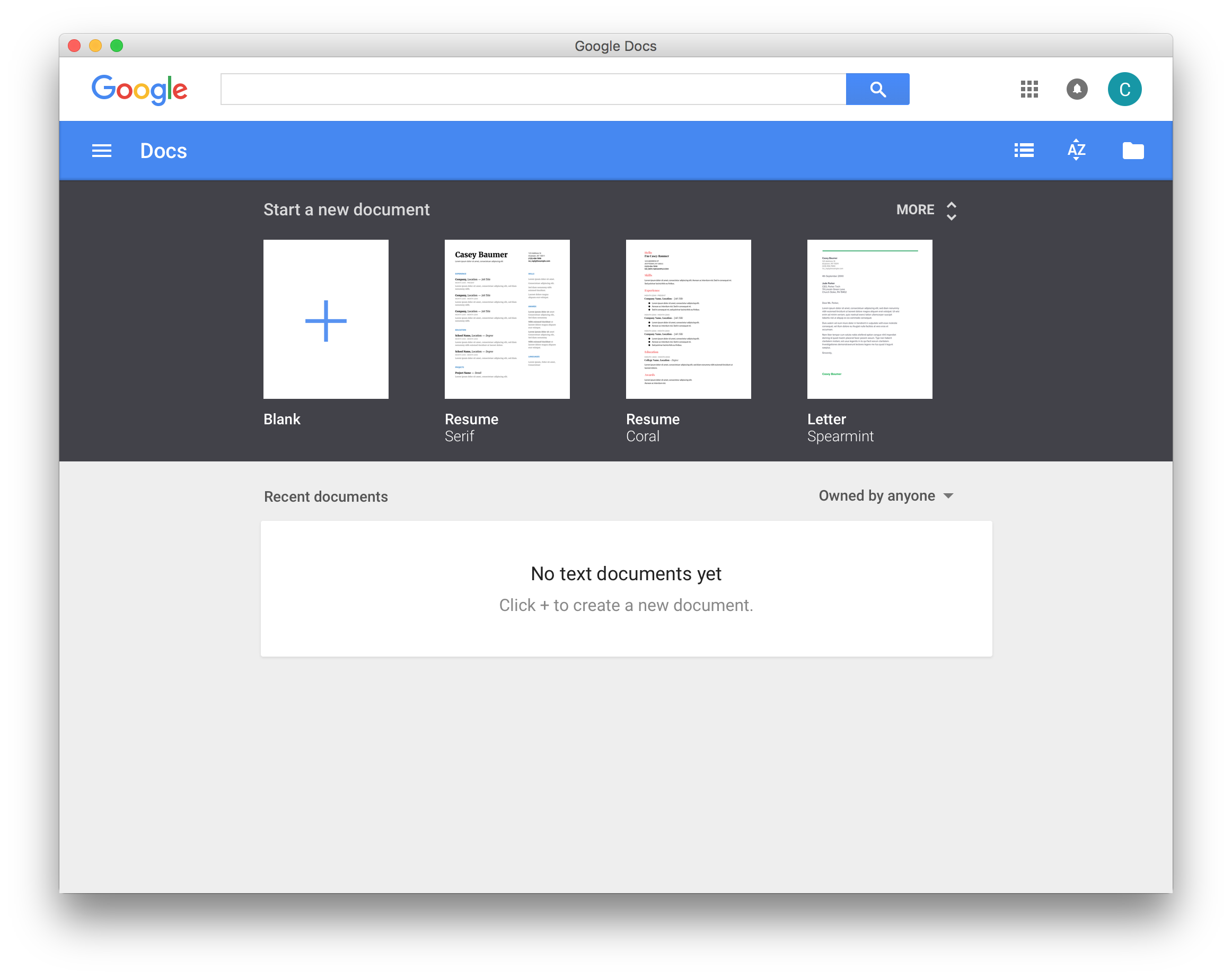 Google Docs Desktop Osx By Chriskol